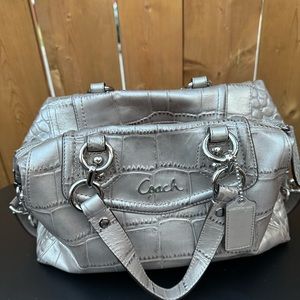 Silver Coach bag